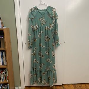 Orange Creek Women’s Blue Floral Maxi Dress